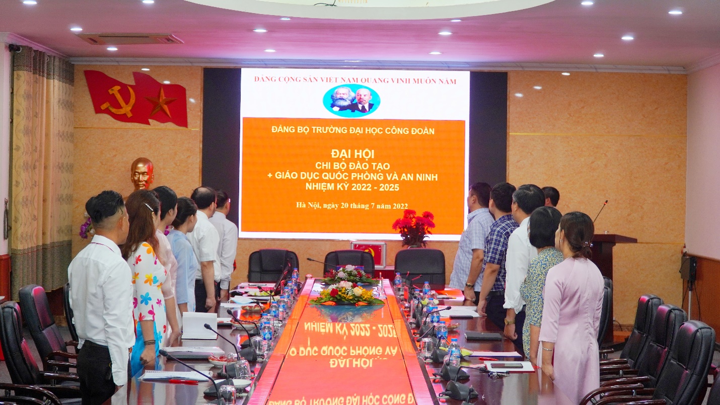 Đại hội chi bộ đào tạo, giáo dục Quốc phòng và an ninh nhiệm kỳ 2022-2025